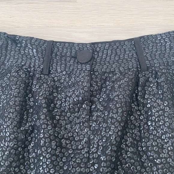 Charlie Joe St Tropes mini skirt size M black sequins - Picture 2 of 4